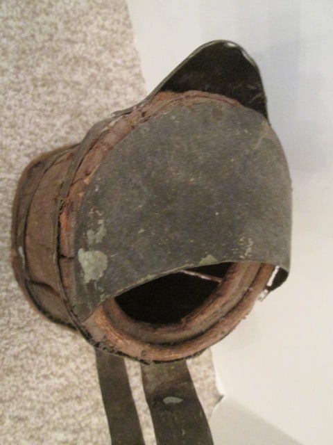 Primitive Live Edge Folk Art Pitcher with Tin Handle/Bands/Spout - 3
