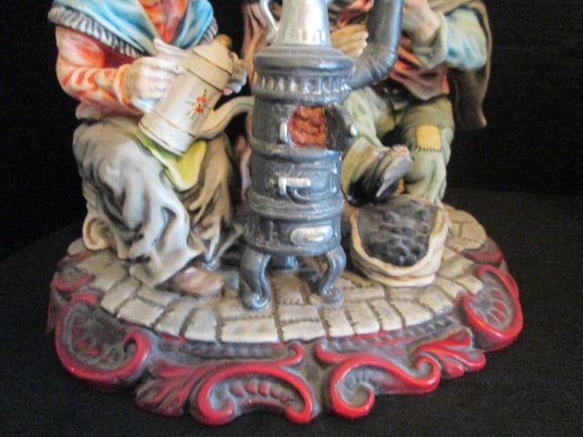 Two AR.CE.Mi. Hand Made in Spain Hobo with Birds and Old Couple Porcelain Figurines - 8