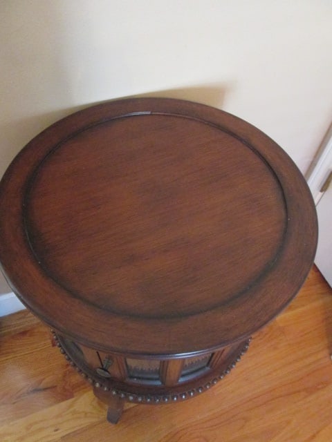 Bernards Display Drum Table with Door - 2