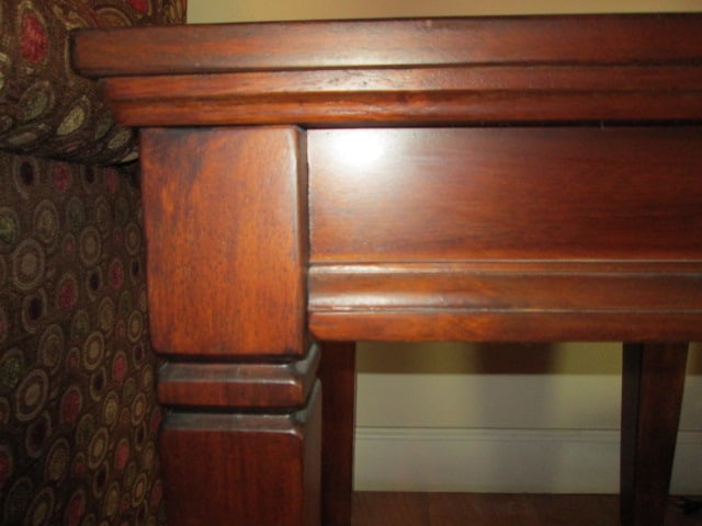 Dark Wood Rustic End Table - 5