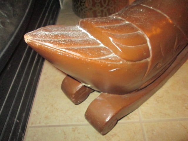 Vintage Folk Art Carved Wood Rocking Duck - 4
