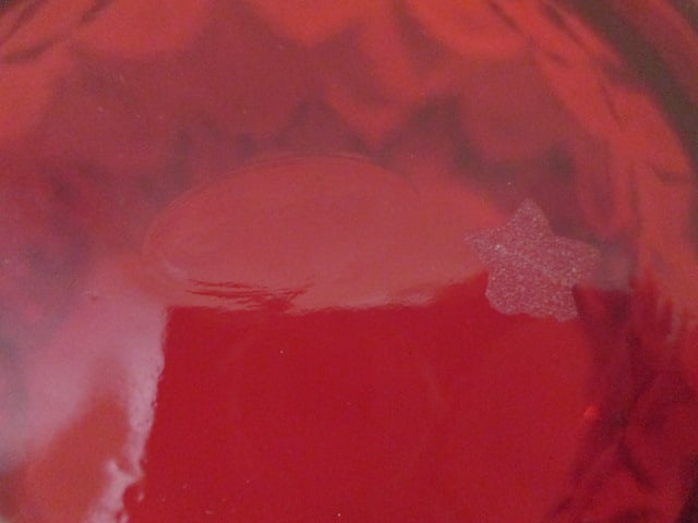 Fenton Cranberry Crested Ruffle Bowl Optic Petal Design - 5