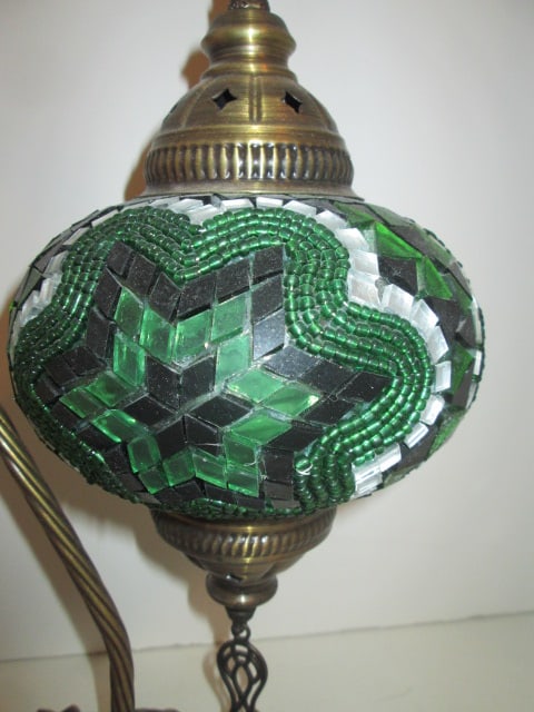 Mosaic Style Hanging Orb Accent Table Lamp - 3