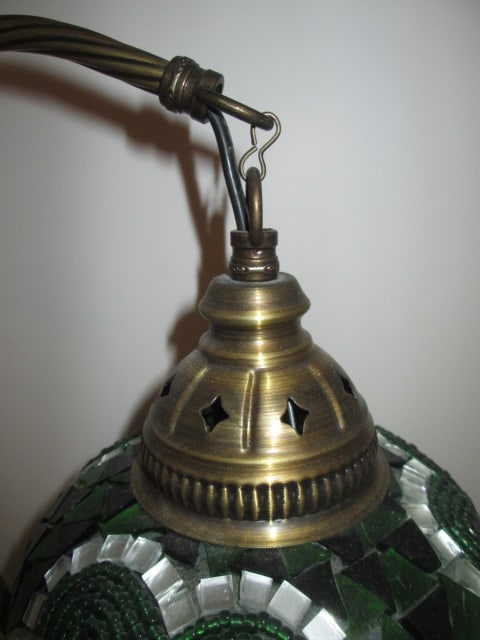 Mosaic Style Hanging Orb Accent Table Lamp - 4