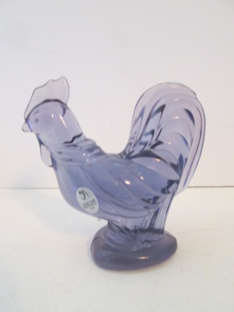 Fenton Amethyst Glass Rooster Figurine (1 of 3)