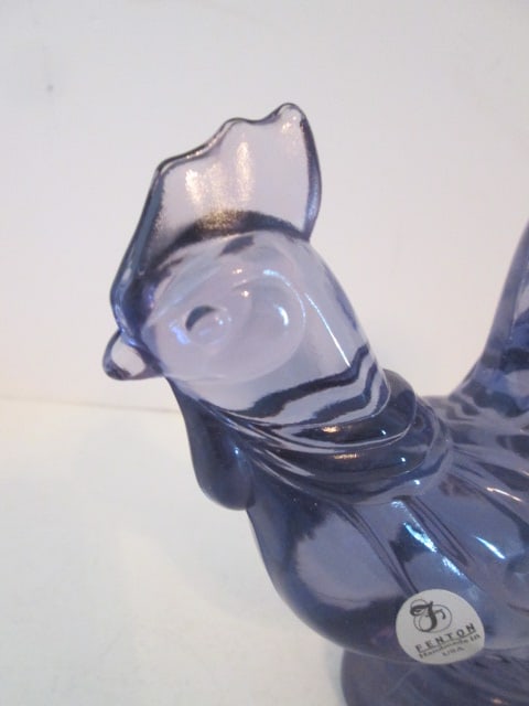 Fenton Amethyst Glass Rooster Figurine - 2