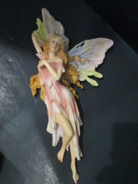 Four Handpainted Sculpted Composite Fairy Wall Plaques - 3
