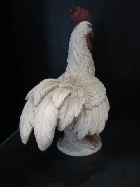 Three Farmhouse Chic Chicken Figures - 6