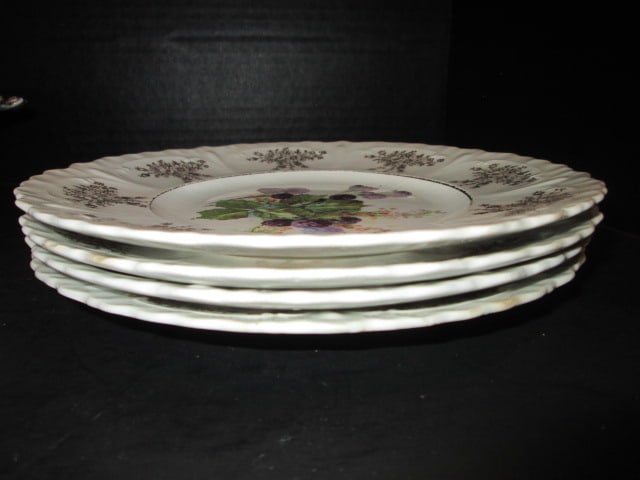 Vintage Handpainted Porcelain Serving Bowls and Plates - 4