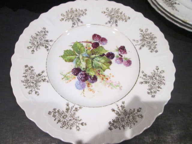 Vintage Handpainted Porcelain Serving Bowls and Plates - 5