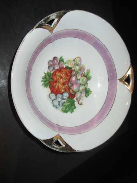 Vintage Handpainted Porcelain Serving Bowls and Plates - 7