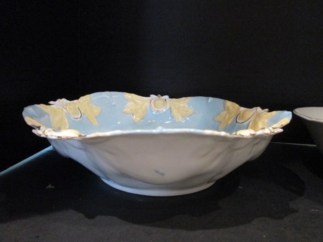 Vintage Handpainted Porcelain Serving Bowls and Plates - 8
