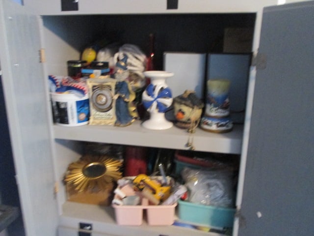 Contents of Built-In Storage Cabinet and Chest-Artificial Florals - 9