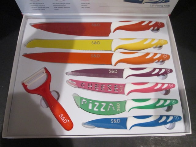 New in Box S&D Leopard 7 Pcs Knife Set with Bonus Peeler - 4