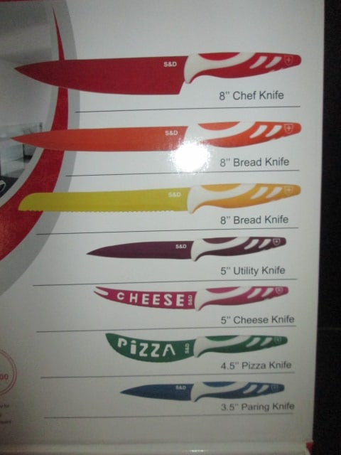New in Box S&D Leopard 7 Pcs Knife Set with Bonus Peeler - 5