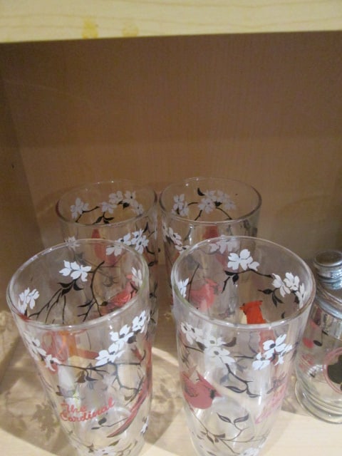 Midcentury Glass Sets and Cocktail Shaker - 6