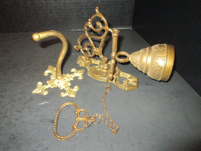 Brass Hook and Wall Mount Door Bell (1 of 6)