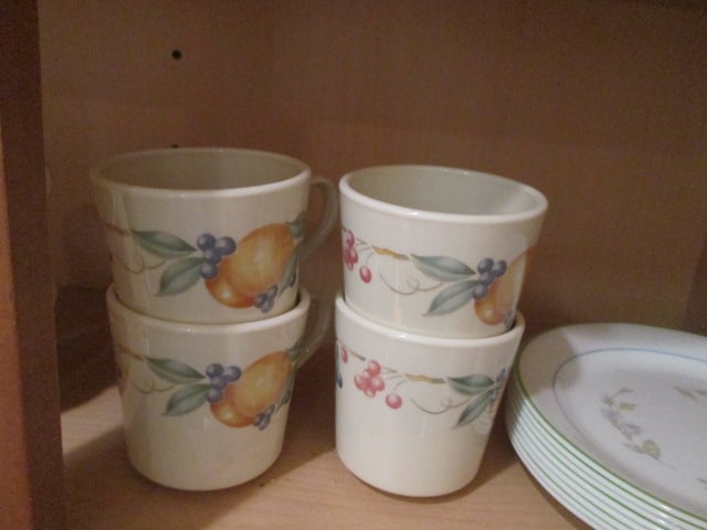 Grouping of Corning Correlle Plates, Cups and Saucers and Serving Pieces - 4