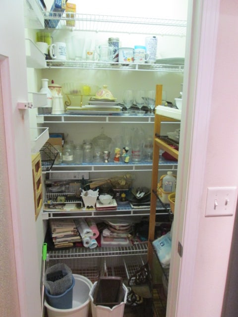 Pantry Contents-Plastic Ware, Mugs, Cabinet Organizers, Waste Baskets, Glass Ware, etc. (1 of 9)