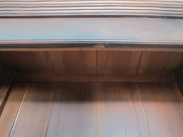 Asian Inspired Wood Cabinet with Spindle Doors/Sides and 2 Drawers - 4