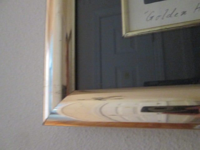 Framed and Matted Steven North "Golden Horizon" Metallic Accented Screen Print - 6