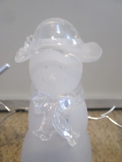 LED Lite-Up Snowmen Figures and Mercury Glass Style Christmas Tree - 5