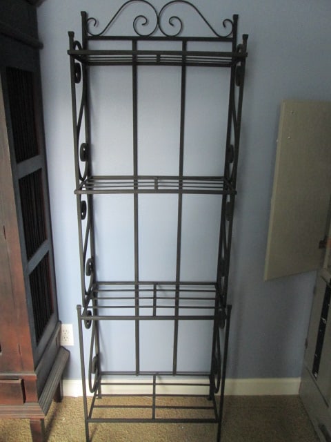 4 Tier Black Metal Baker's Rack: 24" x 13" x 75"