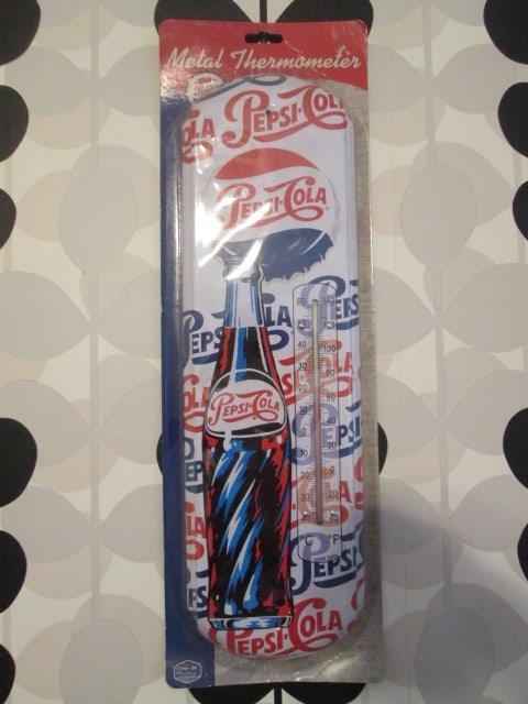 2022 Country Side Products "Pepsi-Cola" Metal Wall Thermometer in Original Package: 17"h