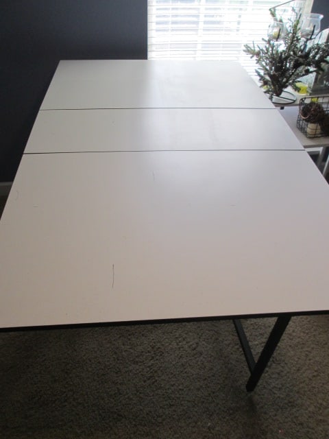 White Laminate Portable Gate Leg Work Table - 2