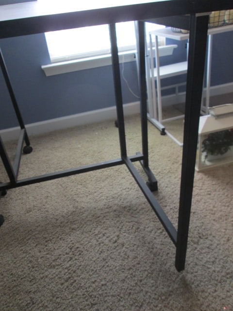 White Laminate Portable Gate Leg Work Table - 3