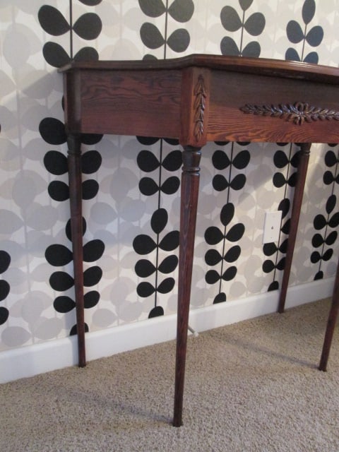 Hand Constructed Oak Demilune Console Table - 3