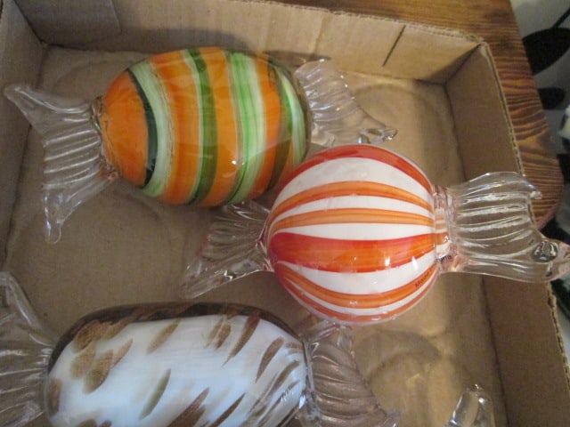 Four Hand Blown Art Glass Candies - 3