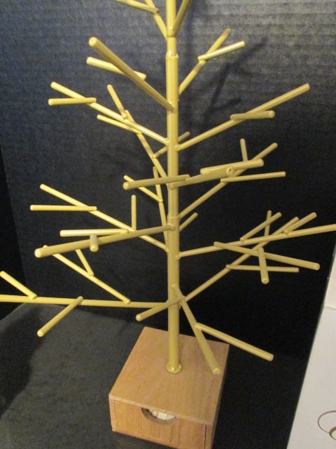 Gold Tone Metal Christmas Advent Tree, Lead Crystal Snowman Figure and - 5