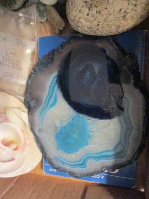 Collection of Rocks, Geode Slices, Sea Shells and Geology Guide Book - 3