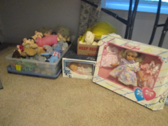 Plush Animals, Baby Dolls in Original Boxes and Hand Crafted Folk Art Dolls (1 of 10)