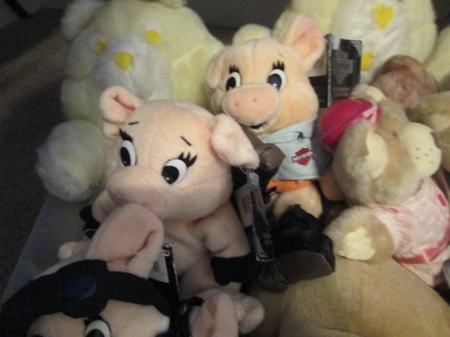 Plush Animals, Baby Dolls in Original Boxes and Hand Crafted Folk Art Dolls - 7