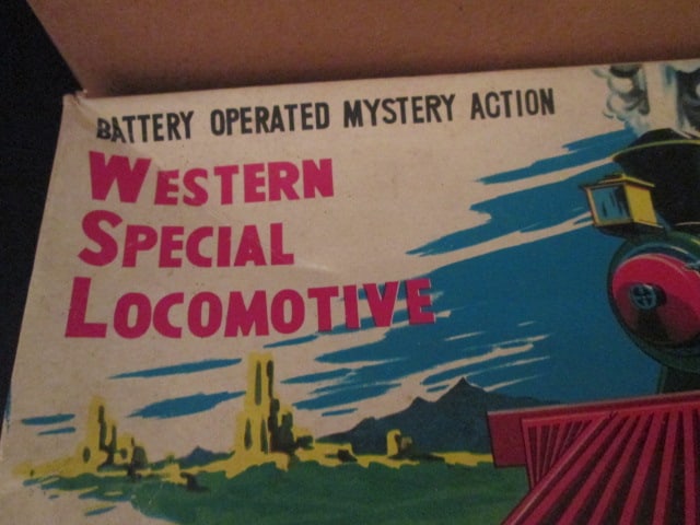 Vintage Trade Mark Battery Operated "Western Special Locomotive" Lithograph Tin - 4