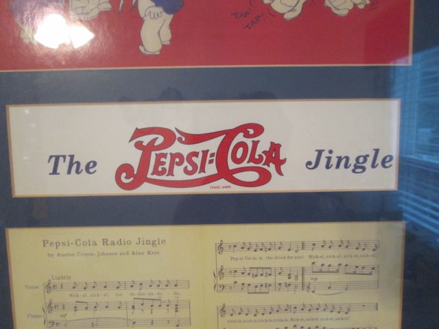 Framed and Matted "The Pepsi-Cola Jingle" Illustration and Sheet Music - 3