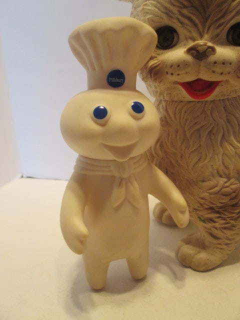 Old Rubber Toys-Two Treasure Trolls in Original Boxes, Pillsbury Dough Boy, - 7