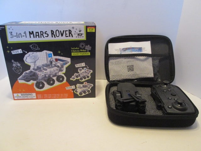 New in Box 3-in-1 Mars Rover Solar Powered Toy and Remote Control Drone: .
