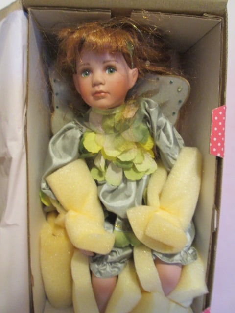 Three Porcelain Collector Fairy Themed Dolls - 3