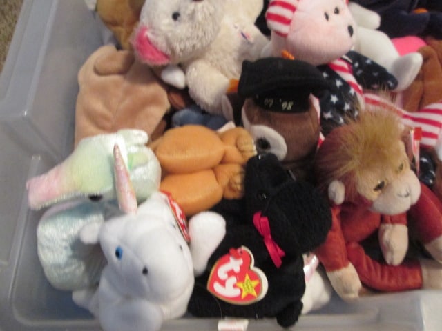 Collection of Ty Beanie Babies in Tote-Several Bears - 3