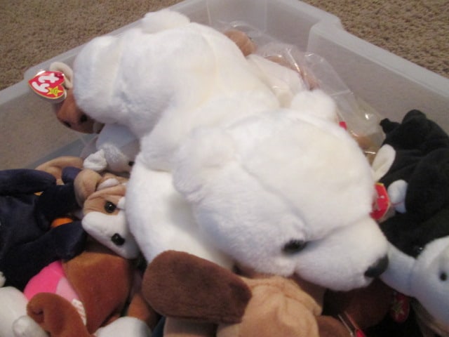 Collection of Ty Beanie Babies in Tote-Several Bears - 4