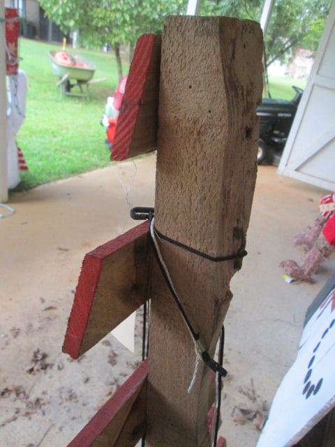 Rustic Handpainted Wood Plank Christmas Tree Front Porch Decoration - 2