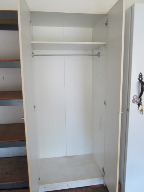 White 2 Door Storage Cabinet with Hanging Rod - 2