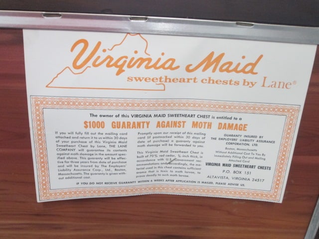 Style Home by Lane Virginia Maid Sweetheart Cedar Lined Chest - 7
