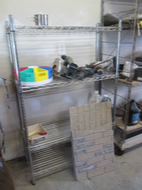 Two Wire Shelf Units and Contents - 2