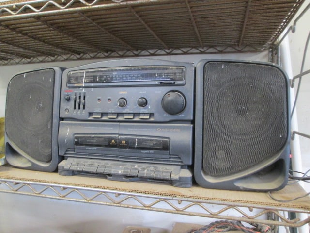 Two Wire Shelf Units and Contents - 6