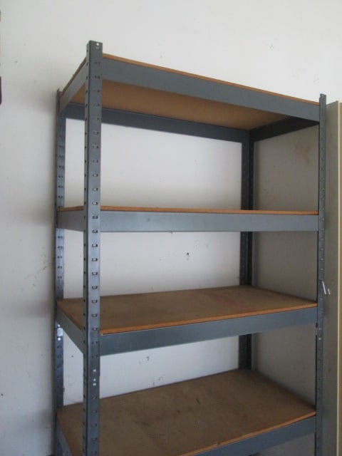 5 Tier Metal Shelf Unit with Composite Board Shelves - 2