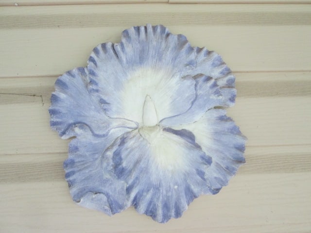 Flower and Cardinal Song Bird Sculpted Resin Wall Plaques - 2